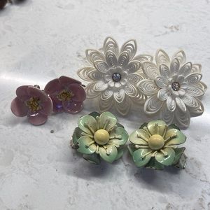 Lot of 3 pair of earrings